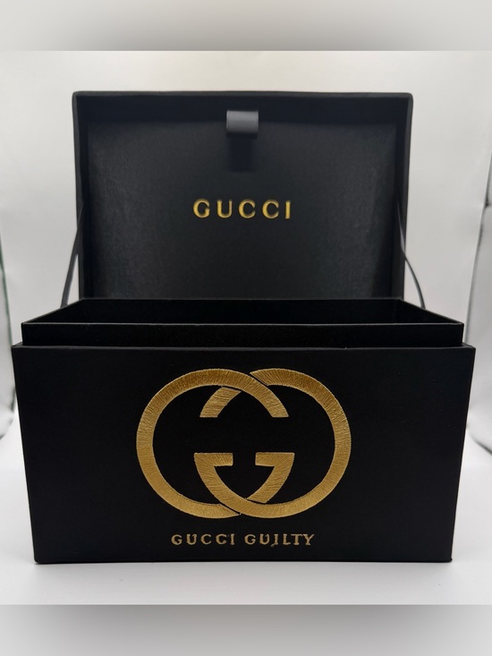 Gucci Other - Gucci Guilty Luxury Embroidered Gift Box - Black & Gold Empty Keepsake Box NCO